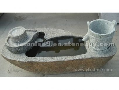 Stone Boat Pattern Garden Scuplture (YFX-GL-26)
