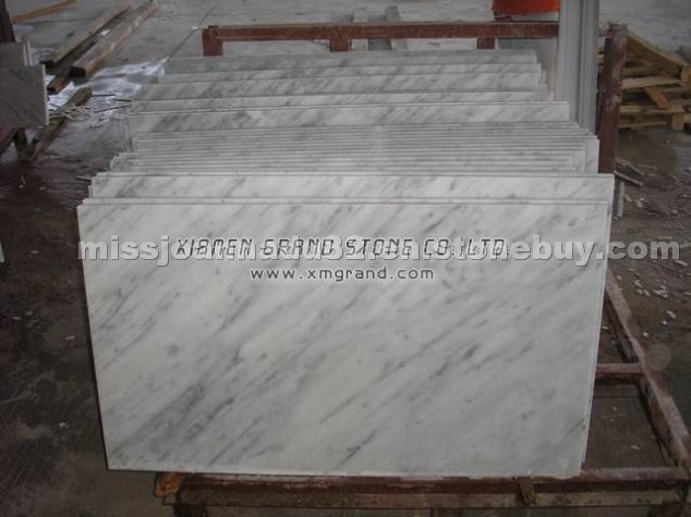 white marble paving