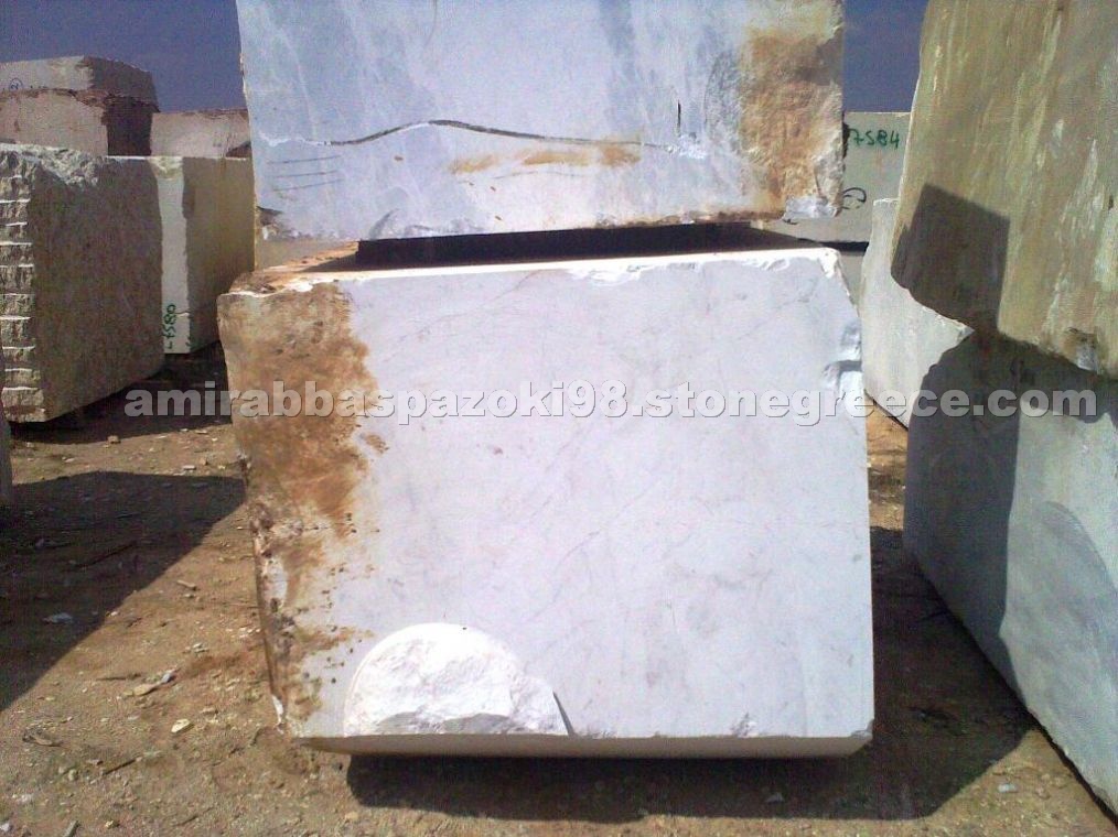 Balkan White Marble Blocks from Greece