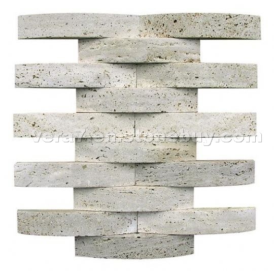 White travertine mosaic
