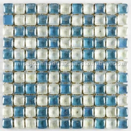 Blue glass mosaic