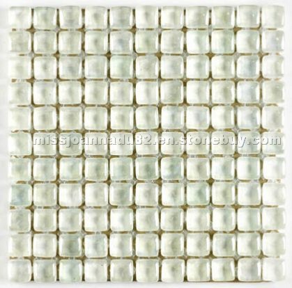 white glass mosaic tile