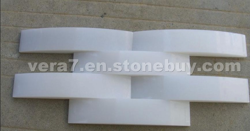 Polished marble mosaic white marble