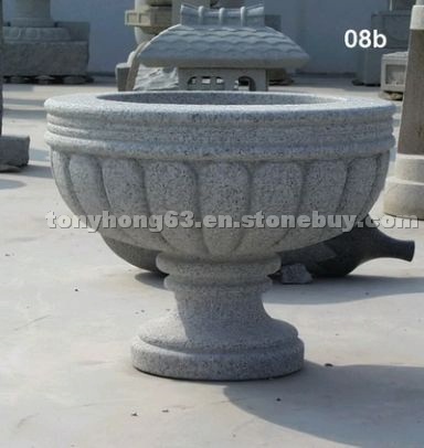 Grey Granite Flowerpot 05