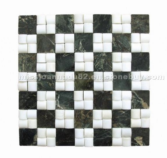 white mosaic mixed with black white mosaic mixed with black