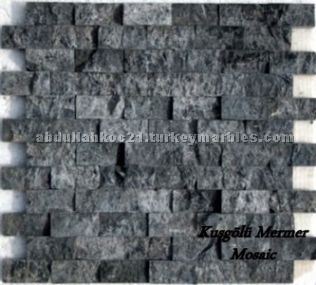 Dark Silver Travertine Mosaic K29