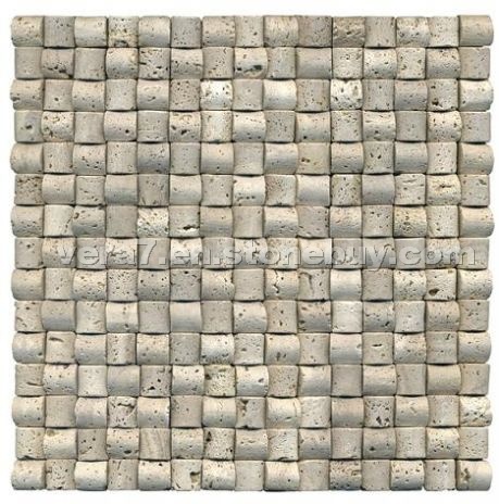 White travertine mosaic