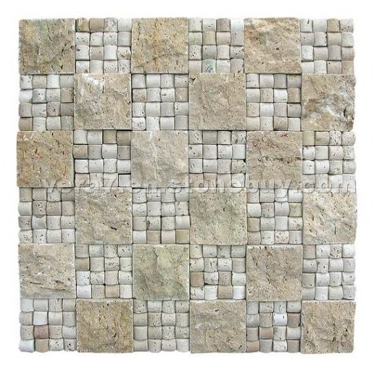 Split Face Travertine Mosaic Split Face Travertine Mosaic