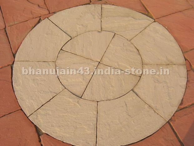 Beige Sandstone Paving Circle