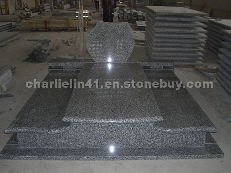 Grey granite tombstone Grey granite tombstone