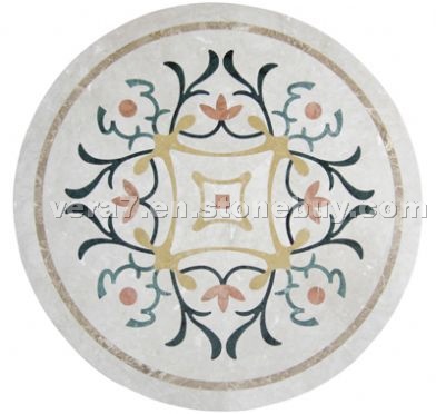 Marble mosaic medallion Marble mosaic medallion