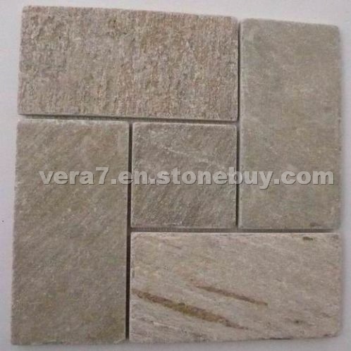 Tumbled slate mosaic tiles honed slate