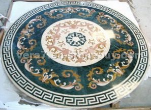 Stone Medallion, Waterjet, Pattern, Inlay Stone Medallion, Waterjet, Pattern, Inlay