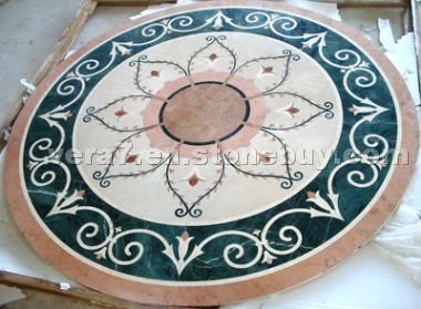 Flooring Stone Medallion, Waterjet Pattern Flooring Stone Medallion, Waterjet Pattern