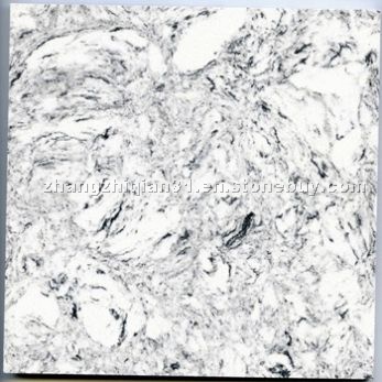 Quartz stone of color white