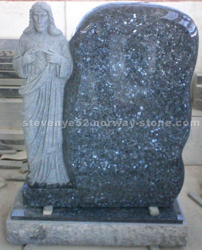 Blue Pearl Granite Headstone