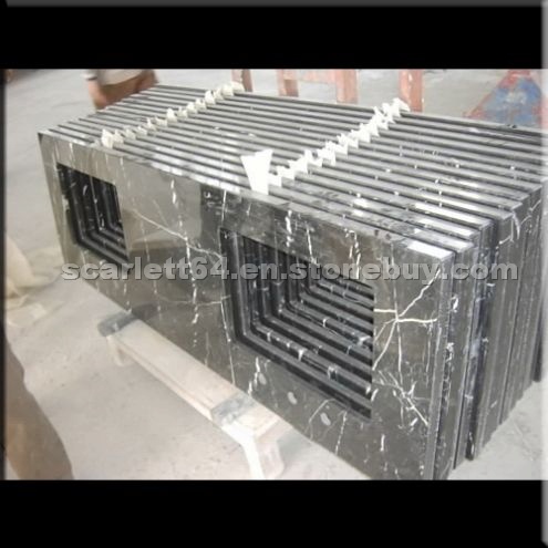 Black and White Marble Vanity Top Black and White Marble Vanity Top