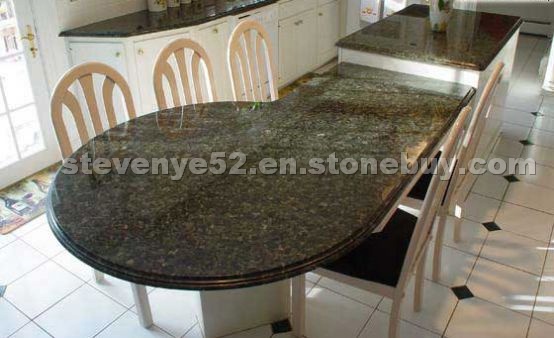 Green Granite Island, Countertops