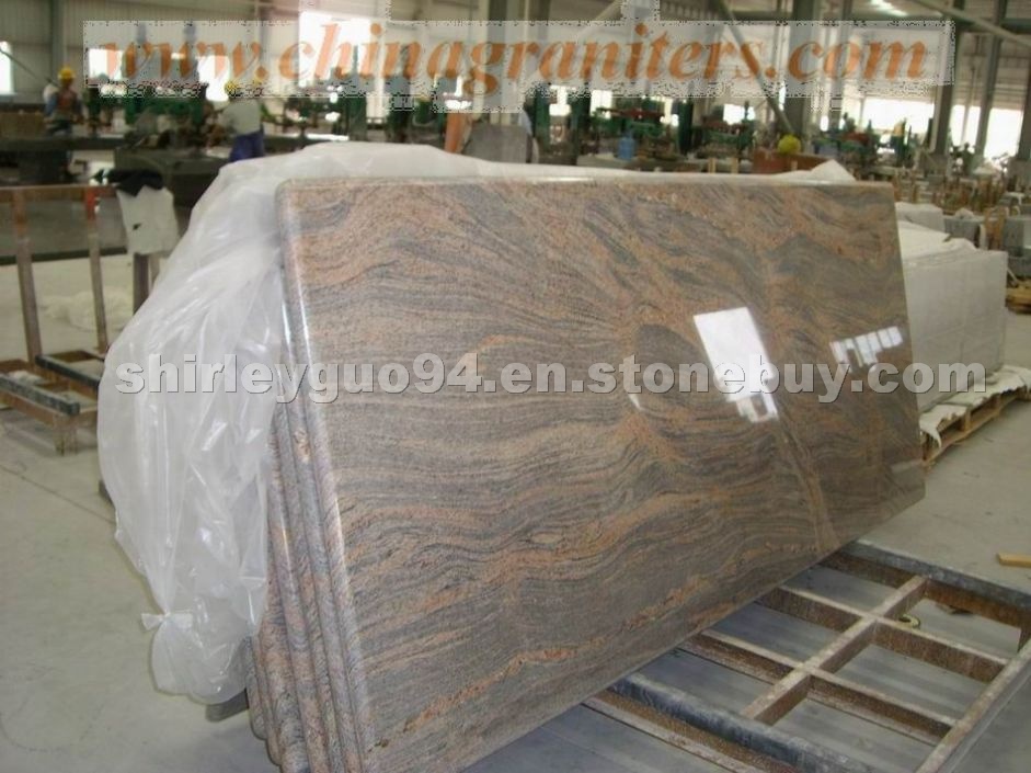 Juparana Colombo granite prefabricated countertop