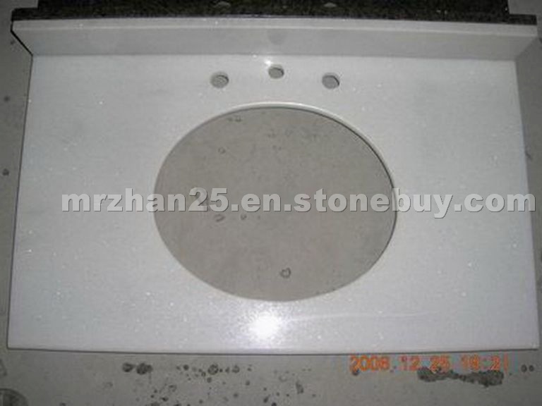 Pearl White granite vanity top Pearl White granite vanity top