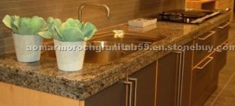 Worktops in 30 mm Blue Eye granite