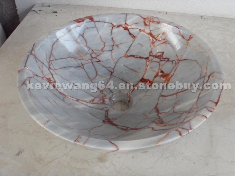 Agate Red Marble Sink