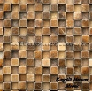 Dark Unfilled Travertine Mosaic K17