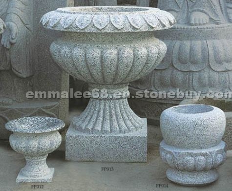 Granite flower planter