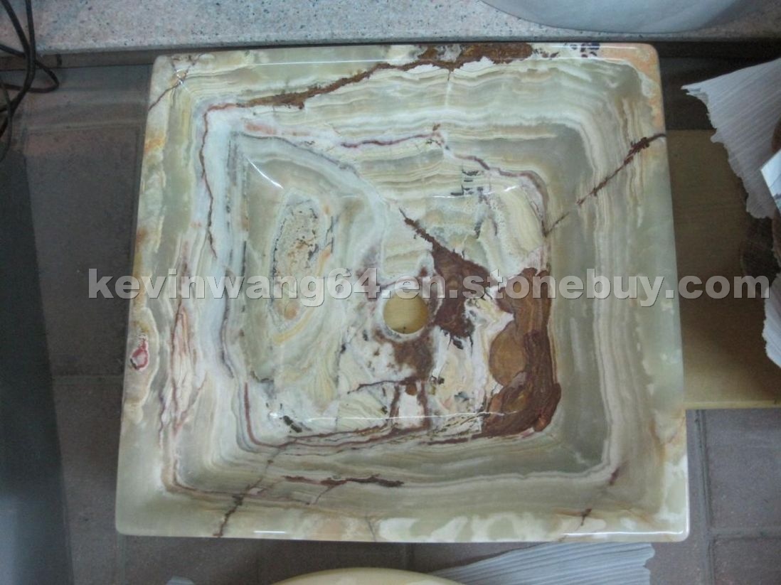Light Green onyx stone sink Light Green onyx stone sink