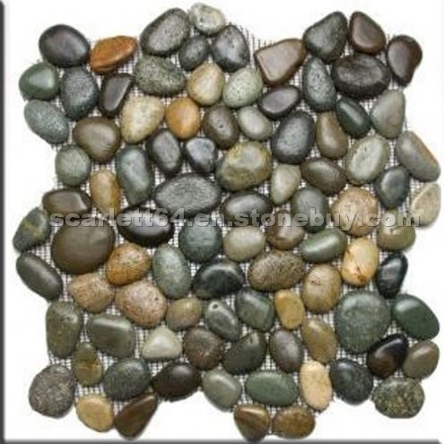 Glazed Dark Ocean Pebble Tile Glazed Dark Ocean Pebble Tile