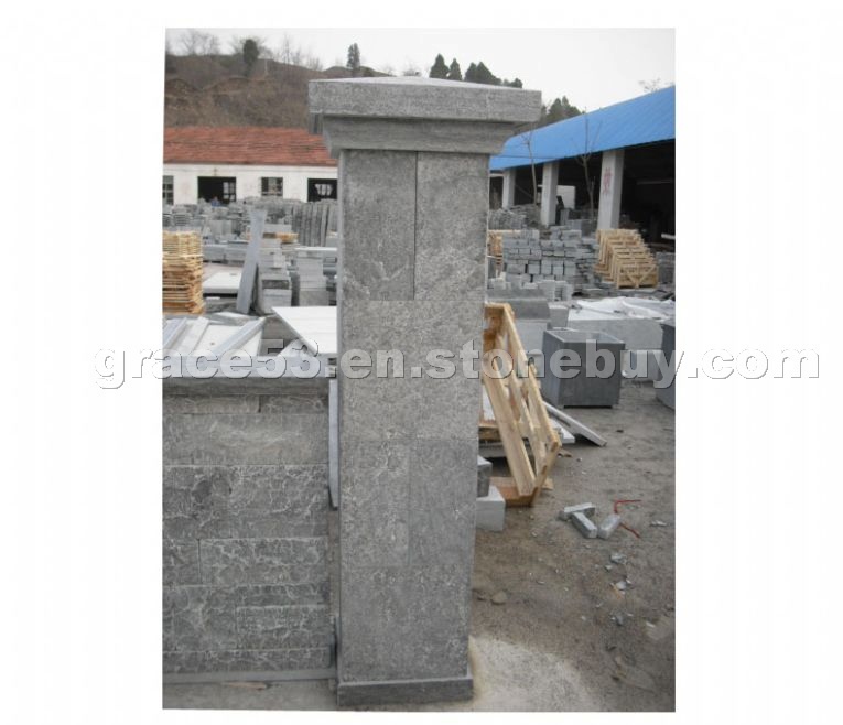 China Blue Limestone Pillars