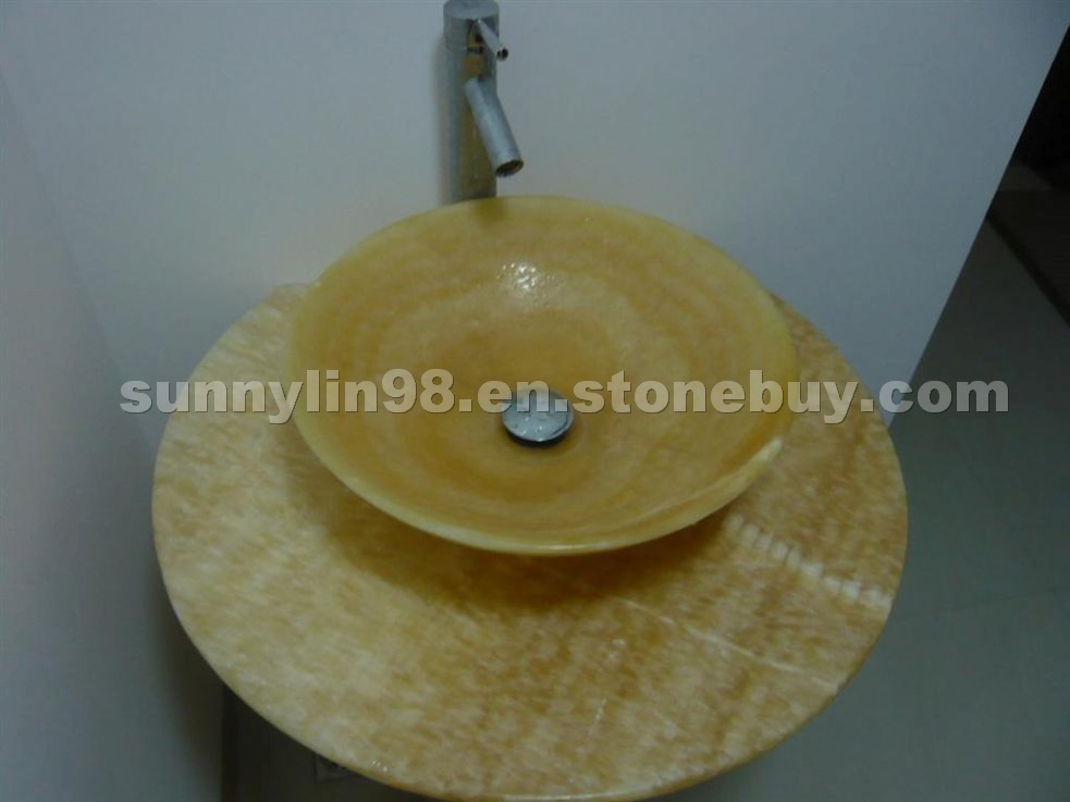 Honey Onyx Wash Basins