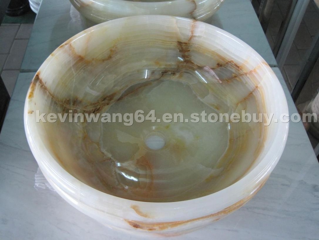 White onyx carved bathroom sink White onyx carved bathroom sink