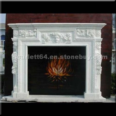 White Limestone Fireplace White Limestone Fireplace