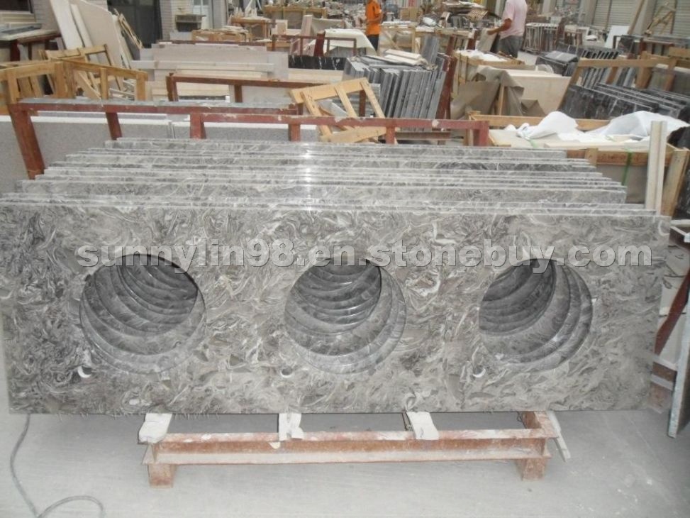 King Flower Marble Vanity Tops