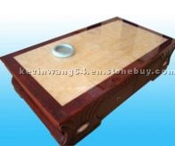 Yellow marble table