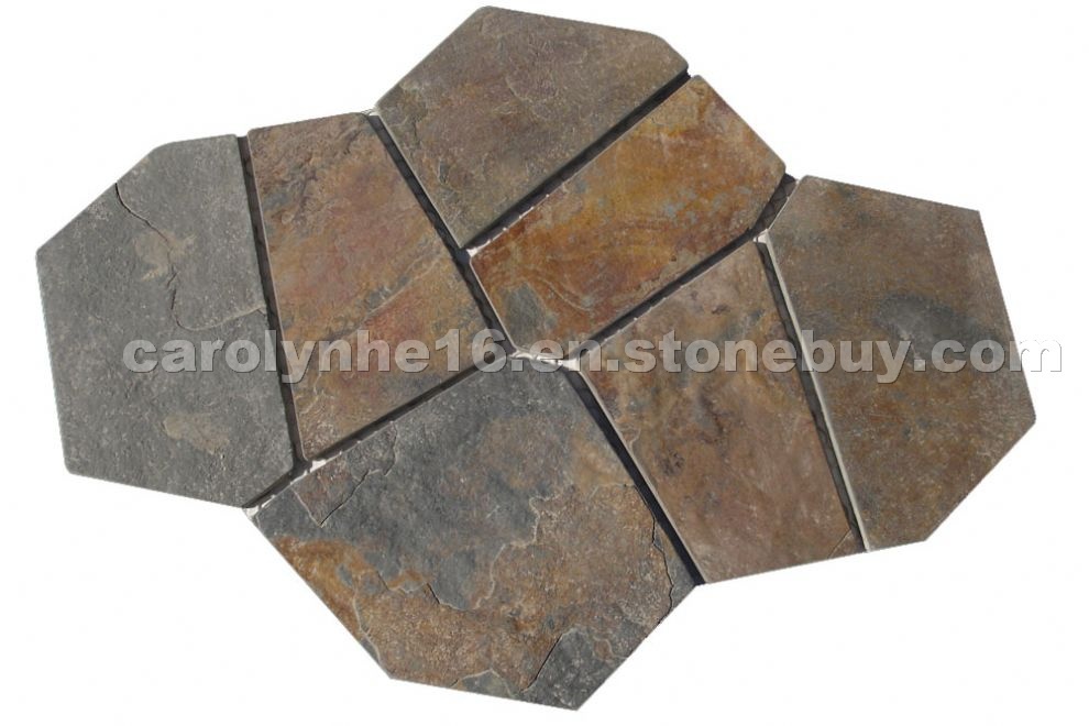 Rust Slate Meshed Flagstone