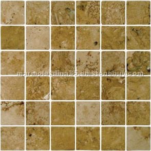 Mexican Noce Travertine -Mosaic