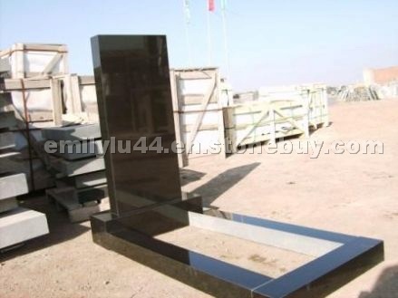 Black Granite Tombstone and Slabs