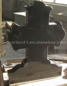 black Headstone Monument