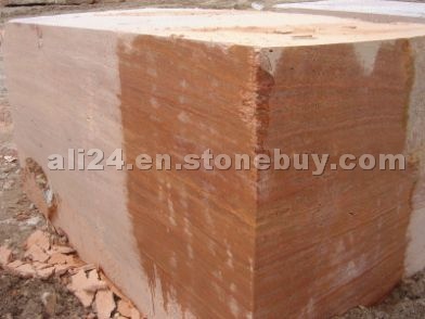 Azarshahr Red Travertine Block