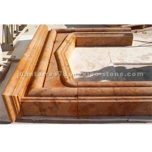 Fireplace Red Limestone