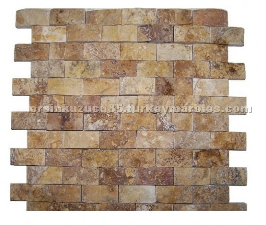 Mosaic Travertine Yellow- Split Face