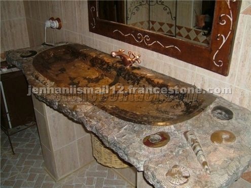 Fossile Brown Dark Vanity Top
