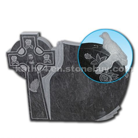 absolute black granite headstones with celtic cros