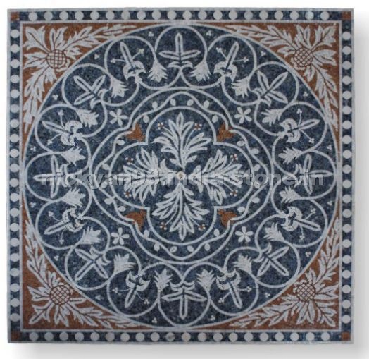Marble mosaic medallion