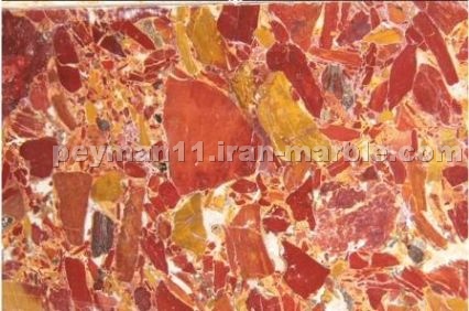 Rossa levanto, kongelomera marble, Red Fossil