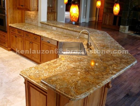 Giallo Chrystal Granite Countertop