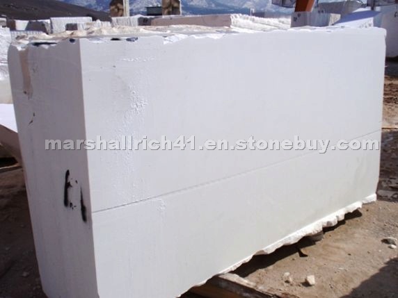 Bianco Sivec marble blocks