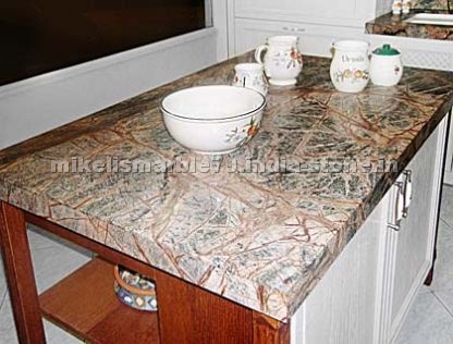 Rain Forest Green Marble Island